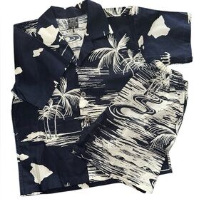 ⭐️NWT⭐️ Boy's Cabana Hawaiian Shirt and Short Set. Size 1-2( 18-24m)